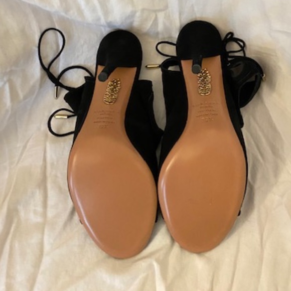 AQUAZZURA SEXY THING 105 CUTOUT SANDAL HEELS - Picture 4 of 5